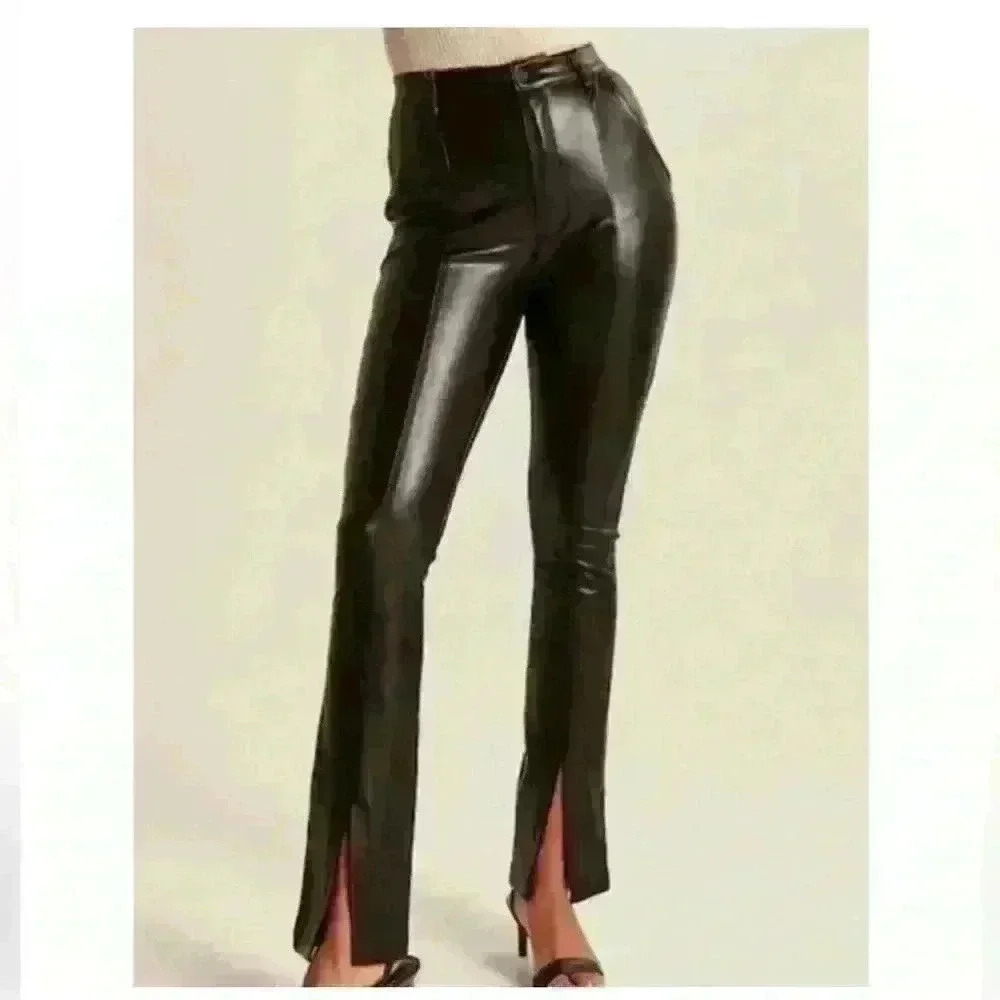 Abercrombie & Fitch womens skinny ultra high-rise size 31 faux leather pants - Picture 1 of 5